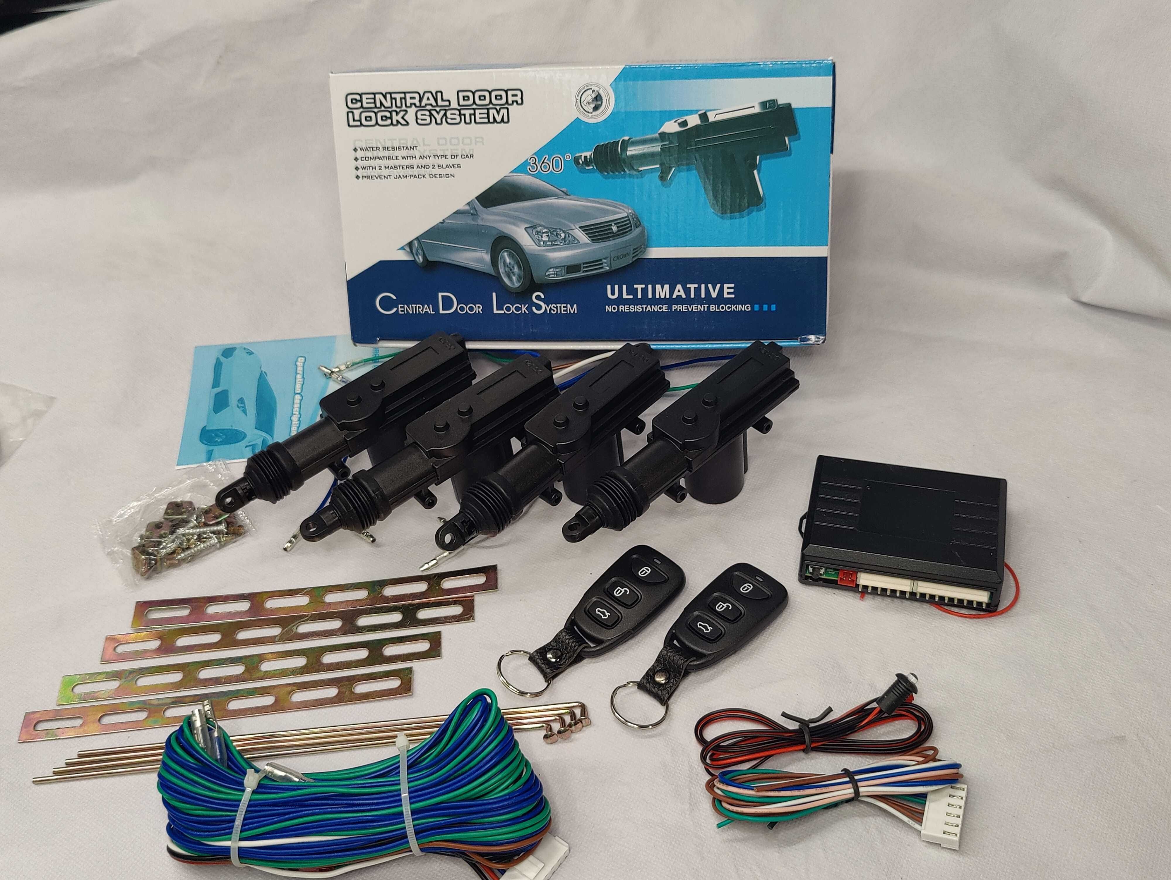 Alarme carro com controlo do fecho central com 4 Pistolas + 2 comandos