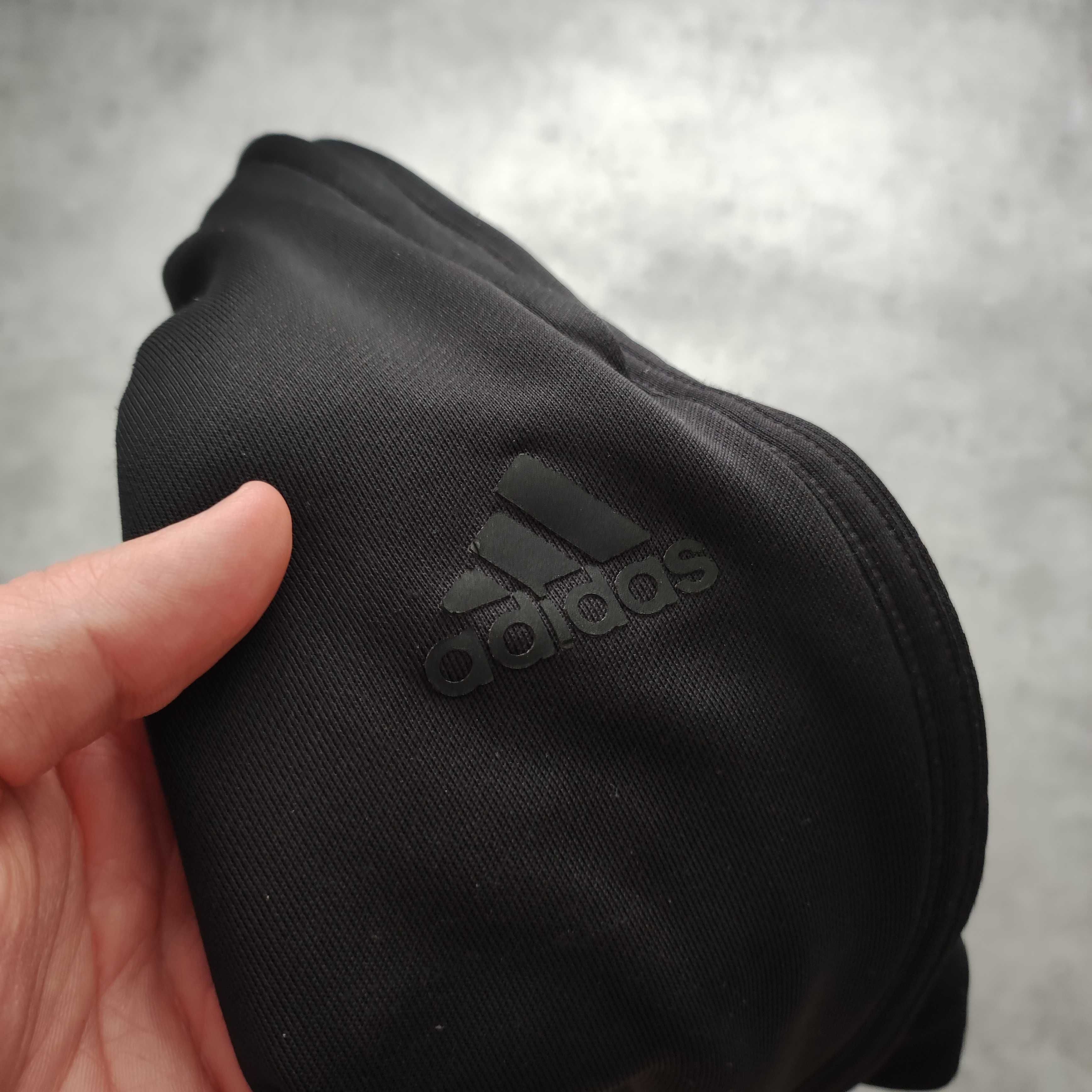 MĘSKIE Dresy Sportowe Spodnie Czarne ClimaCool Adidas Logo Joggery GYM