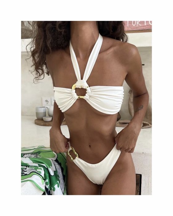 Білий Купальник Бандо  - m