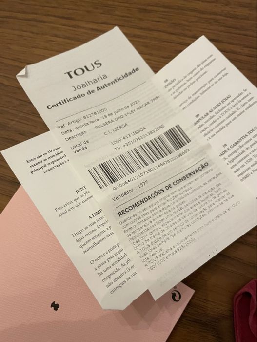 Pulseira tous ouro com madre perola