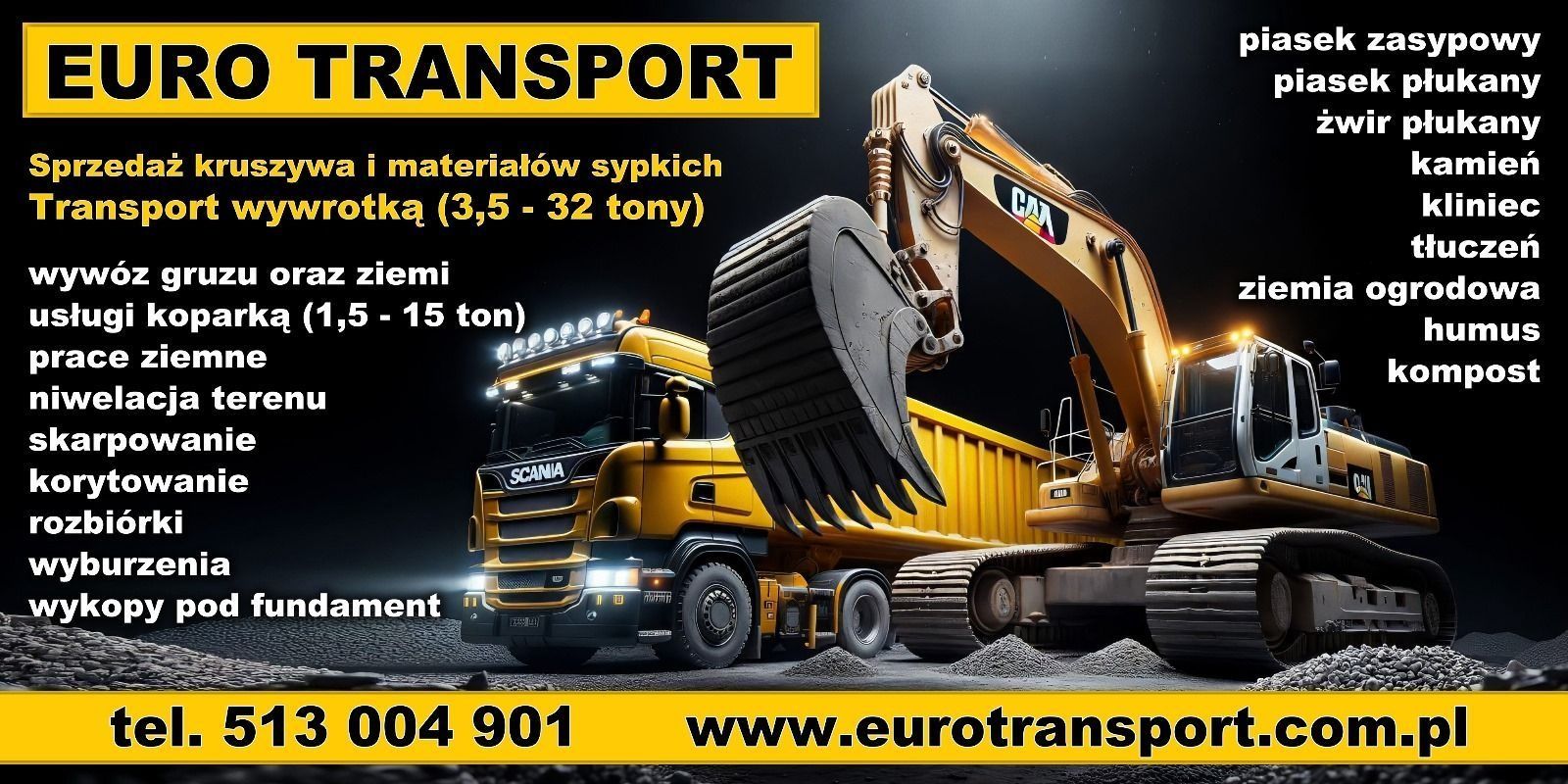 przekrusz kruszonka betonowa transport kamień piasek żwir kruszywo