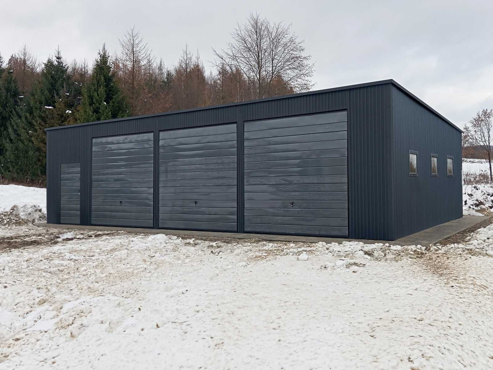 Garaż blaszany Halas stalowa 15x7, Producent na wymiar, garaże i hale