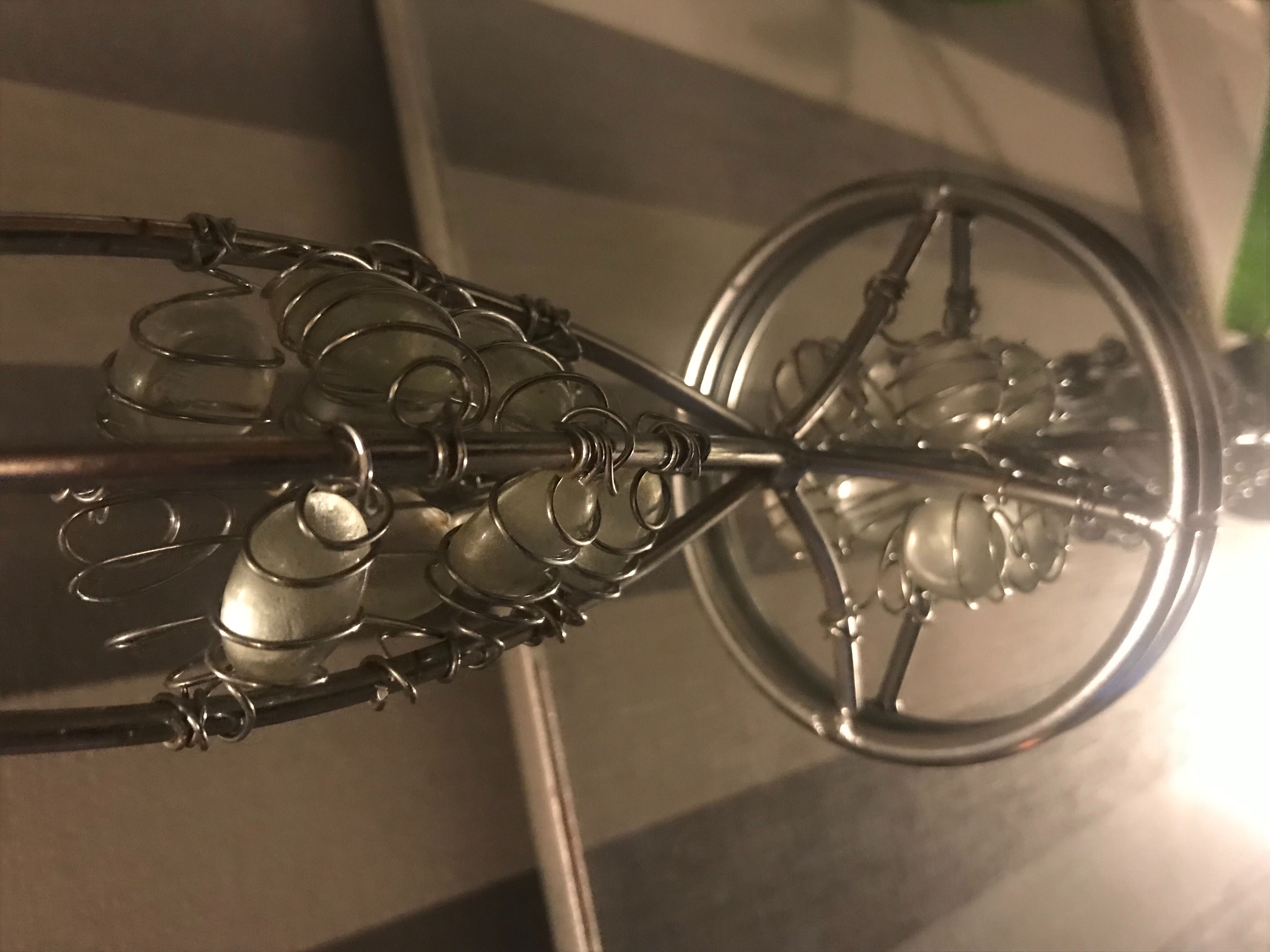 Świecznik srebrny wysokość 23 cm Na świąteczny czas