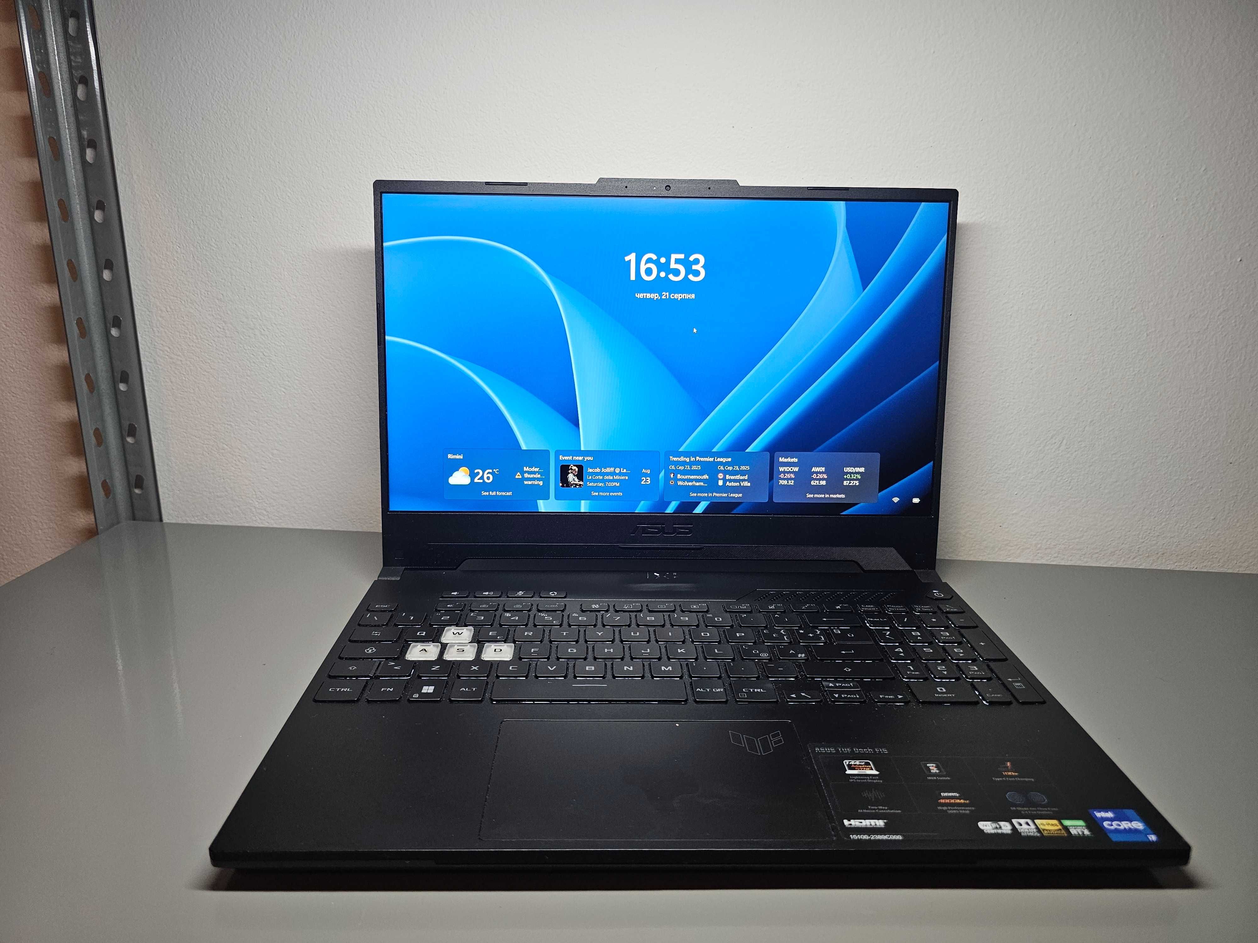 Ігровий ноутбук Asus Tuf Dash F15 i7.12GEN\16GB.DDR5\RTX3050