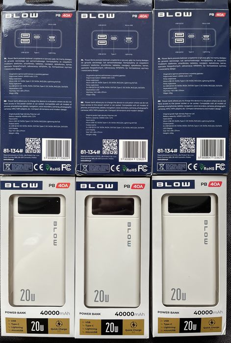 Павербанк BLOW  PB 40000mAh 20w
