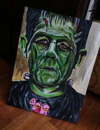 Obraz "Frankenstein i różowa pantera" 40x30