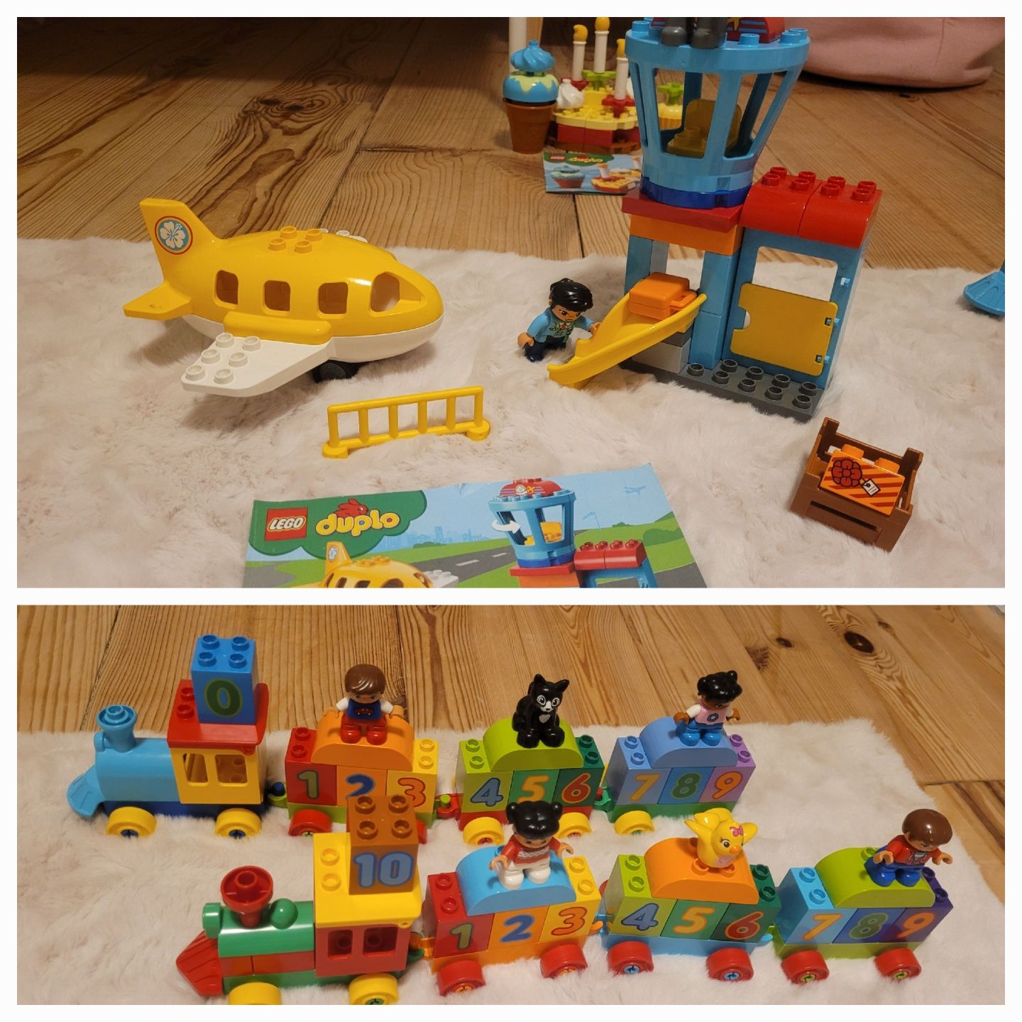Lego duplo Lotnisko i 2x pociągi - 3 zestawy