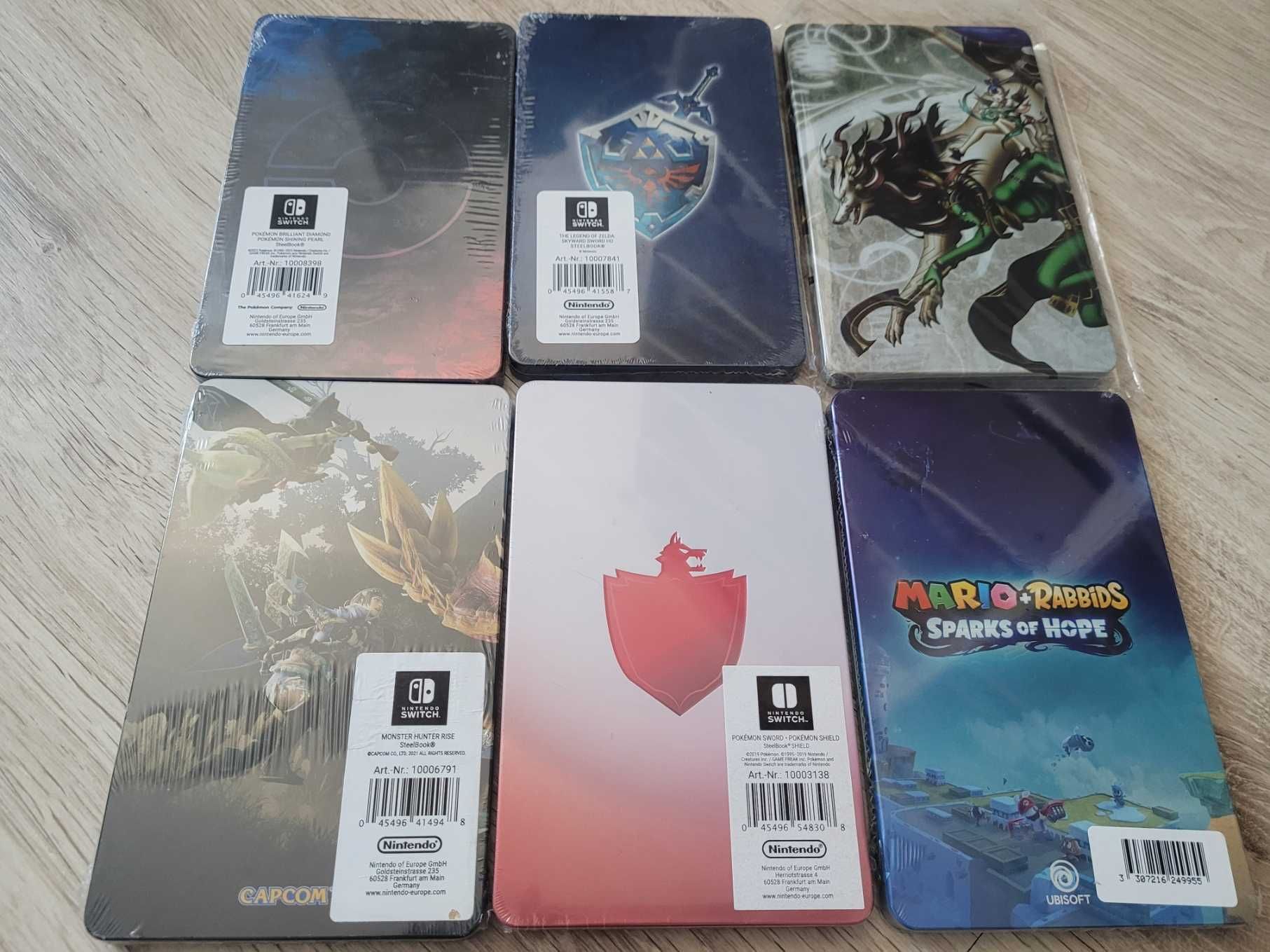 Zestaw 4 x steelbook z Nintendo switch nowe!