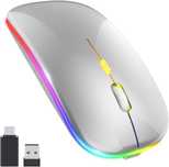 Pasonomi mysz bezprzewodowa USB LED CICHA PC USB-C