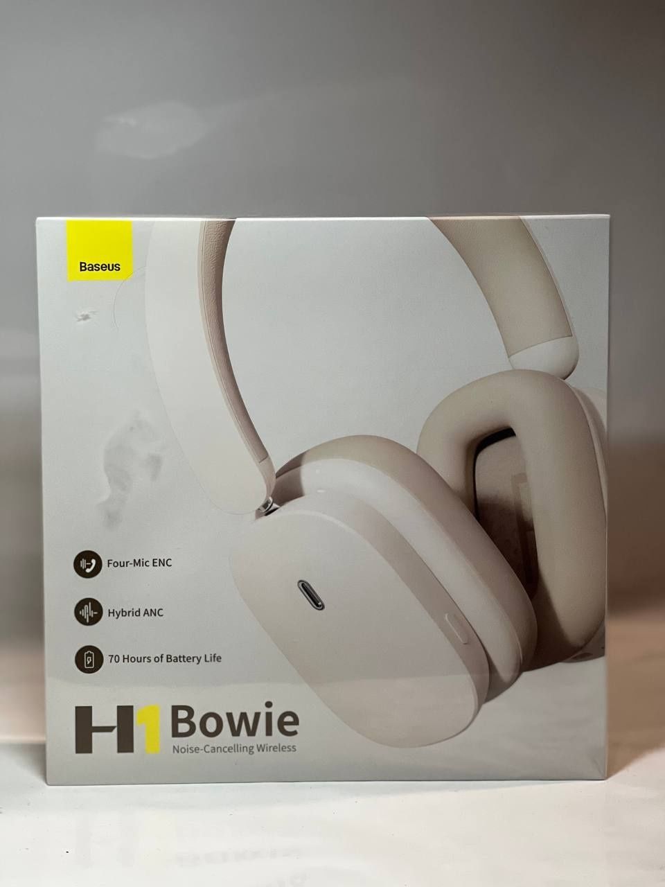 Бездротові навушники накладні з мікрофоном Baseus Bowie H1 Бежевий