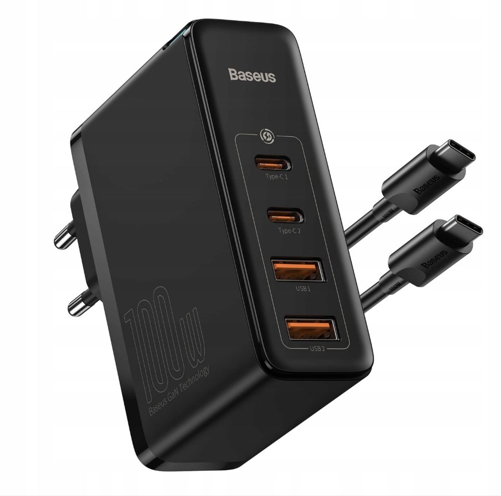 Ładowarka baseus 100w plus kabel usb-c 3 m