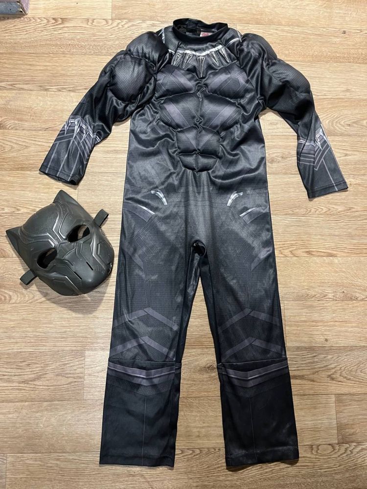 Костюм черная пантера супергерой 5-6 лет маска в комплекте
