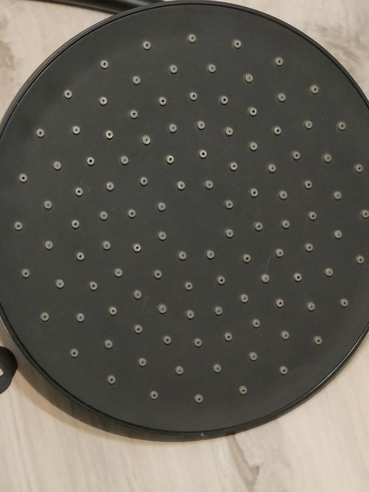 Kolumna prysznicowa, czarna, bateria termostatyczna