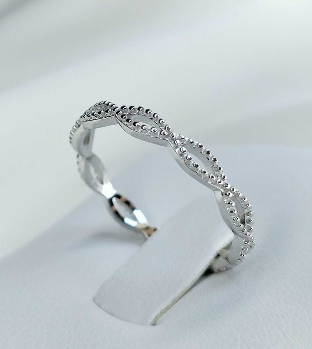 Srebrny pierścionek obrączka pr.925 r.8