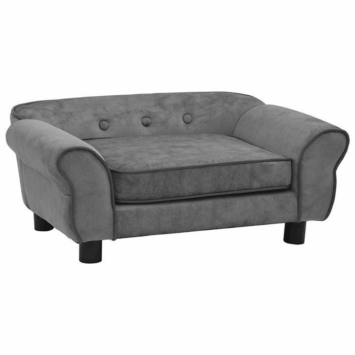 Vidaxl Sofa Dla Psa, Ciemnoszara, 72X45X30 Cm, Pluszowa