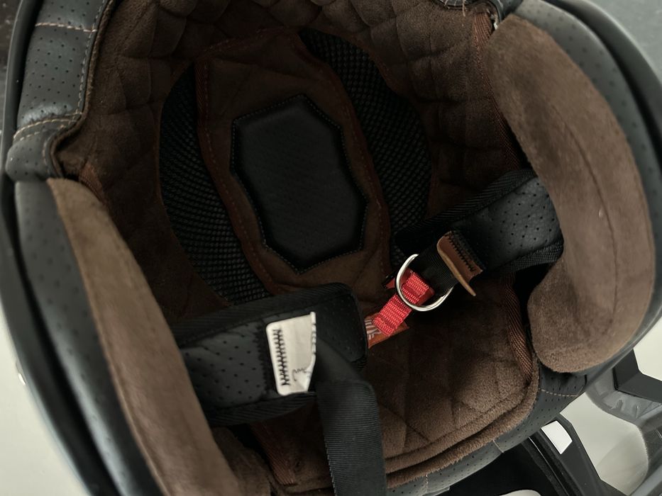 Capacete mota aberto ORIGINE preto + óculos removíveis