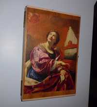 Simon Vouet - Święta Cecylia - obraz z żywotem - decoupage - 50 zł