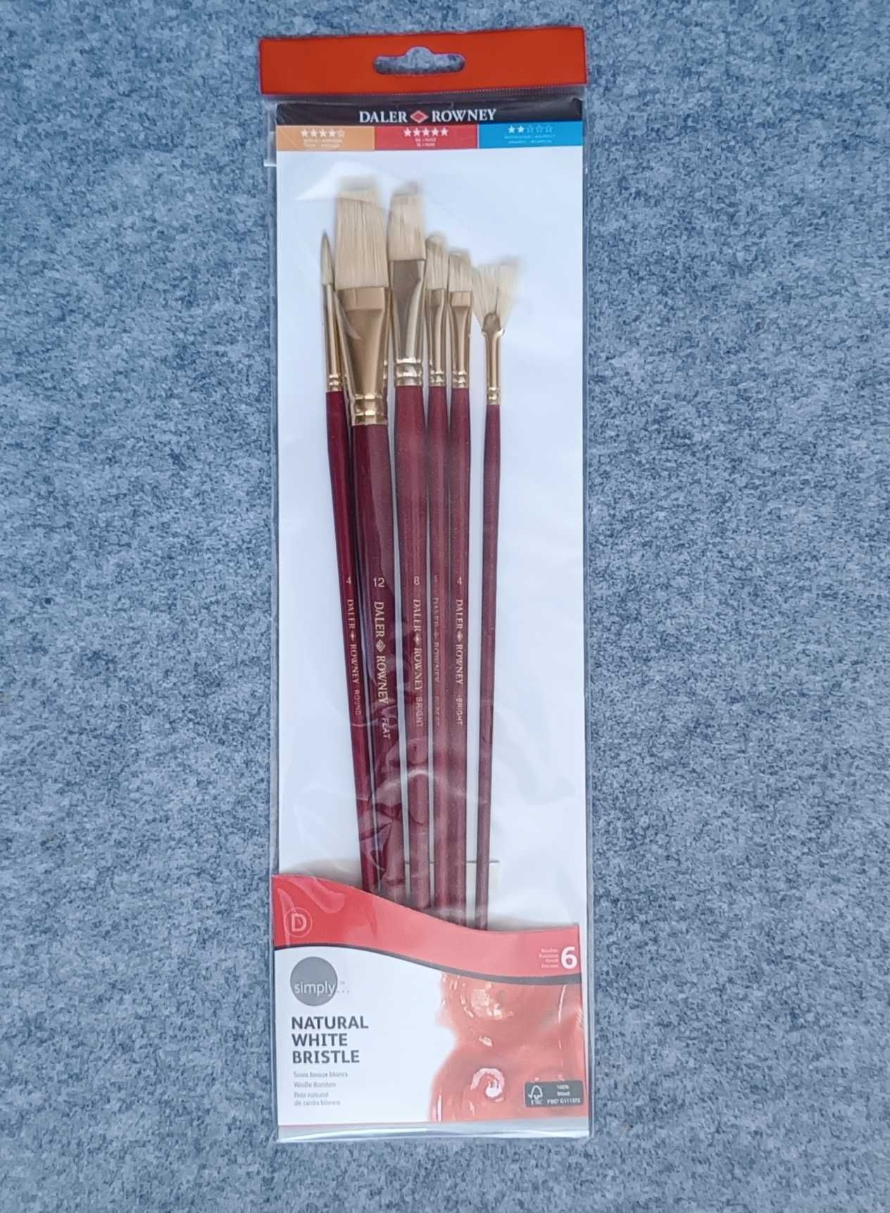 Zestaw 6 pędzli DALER ROWNEY do farb olejnych