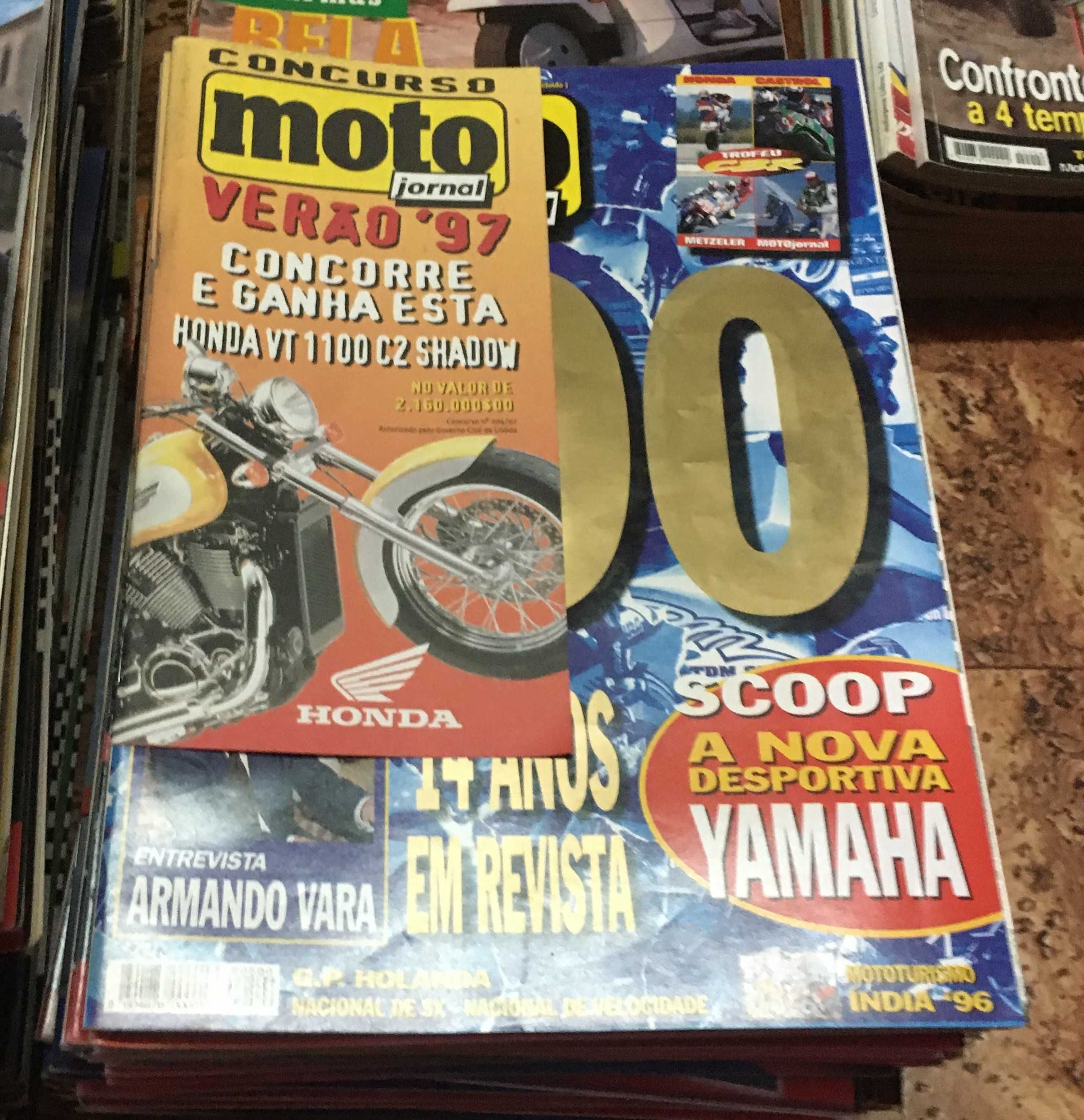 Lote de 334 revistas MotoJornal da década de 1990