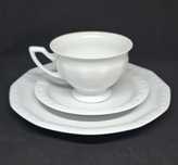 TRIO Zestaw śniadaniowy Rosenthal Biała Maria h 6,5 cm Idealny Stan