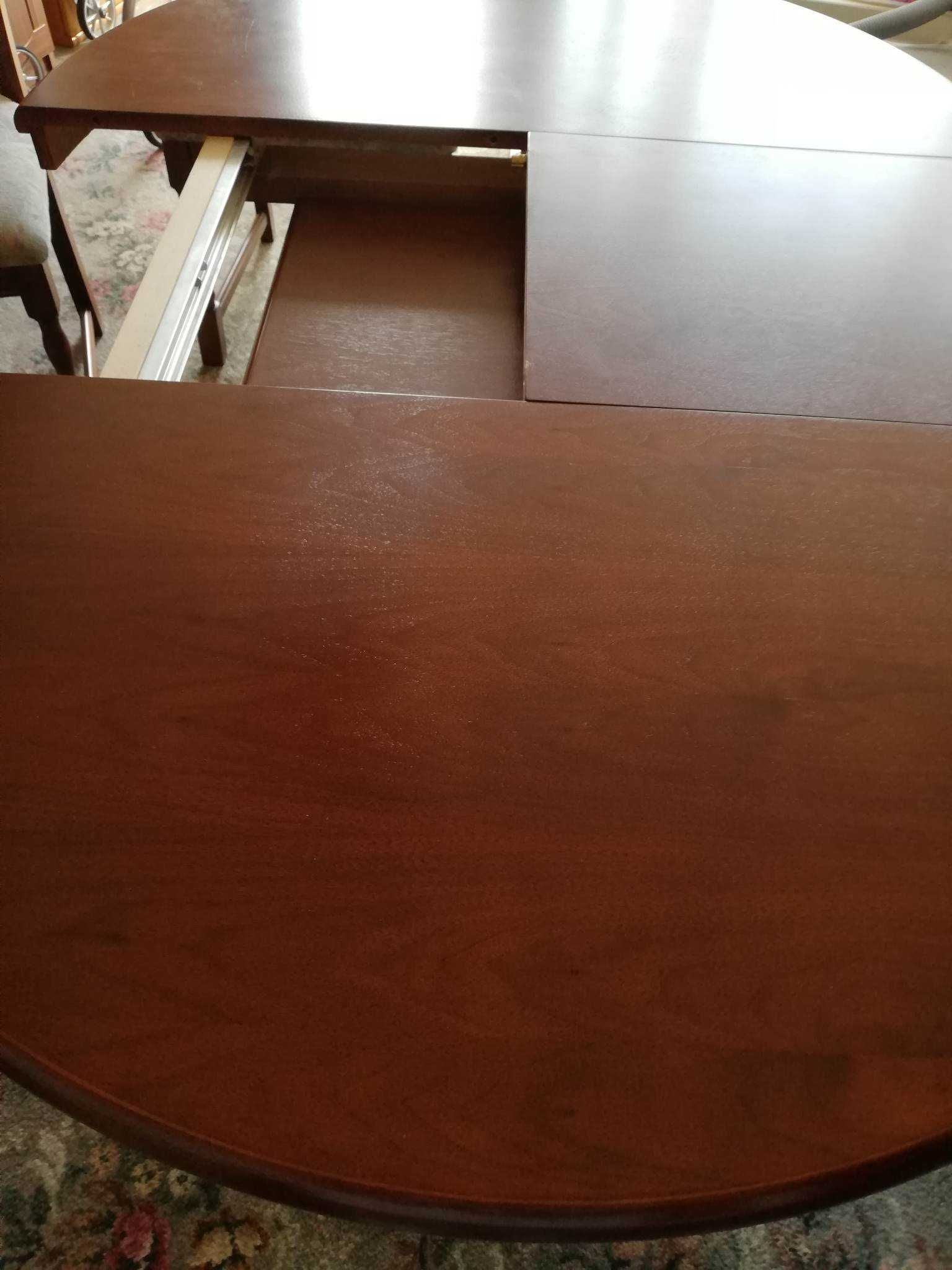 rozkładany stół drewiany 100, po rozłożeniu 140 cm, Swarzędz, jak nowy