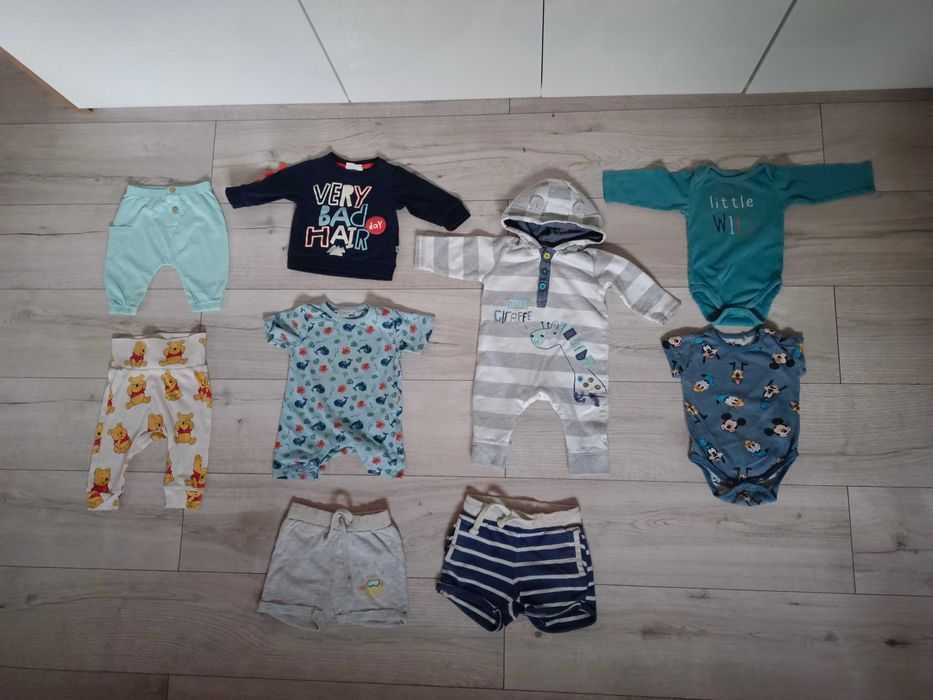 Zestaw ciuszków dla chłopca rozm. 62 Disney Cocodrollo H&M paka