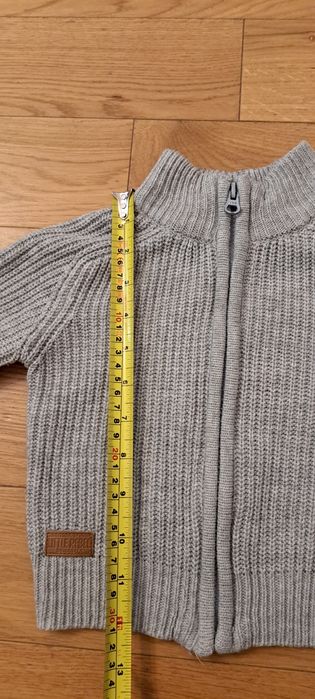 Sweter wizytowy, codzienny, szary, 6-12 msc, nowy