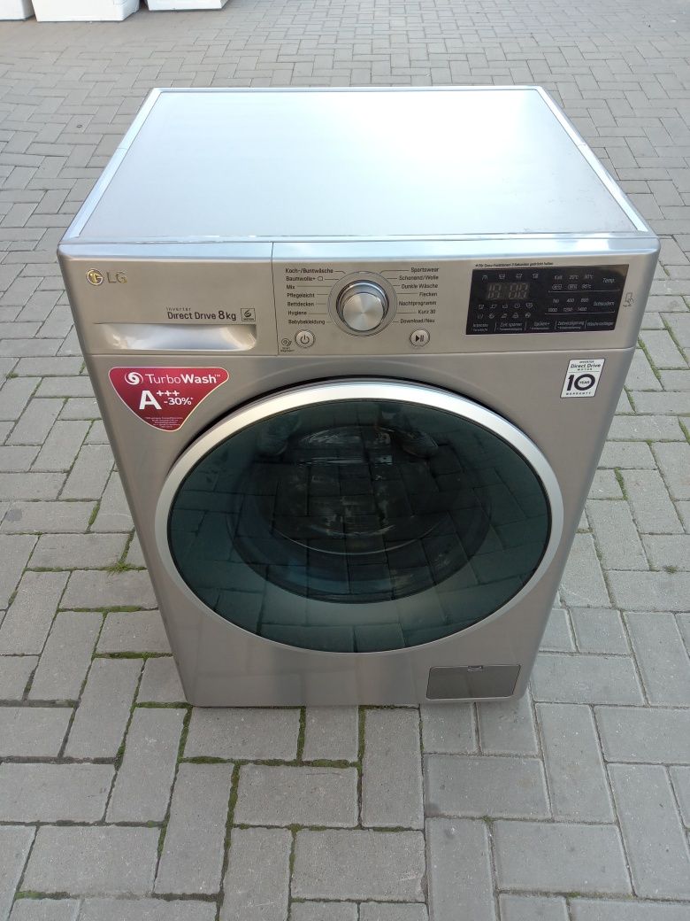 Pralka Lg 8kg 1400obr Inox Gwarancja! Transport gratis!