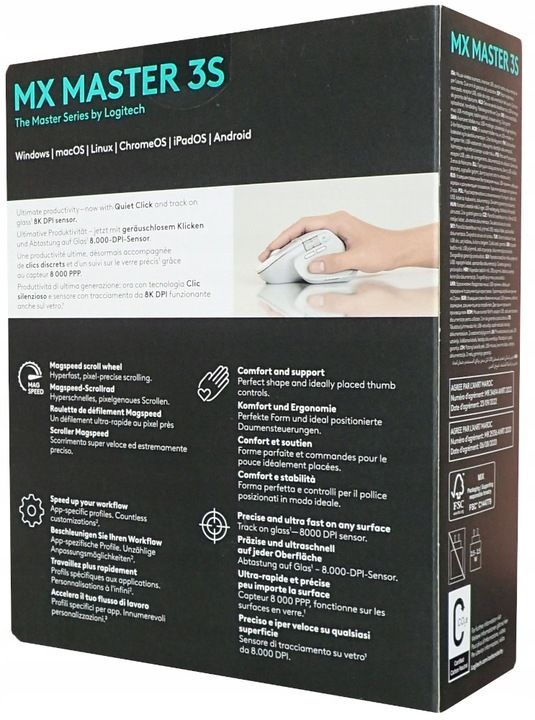 Myszka Mysz Bezprzewodowa Bluetooth Logitech Mx Master 3s Do Pc Mac La