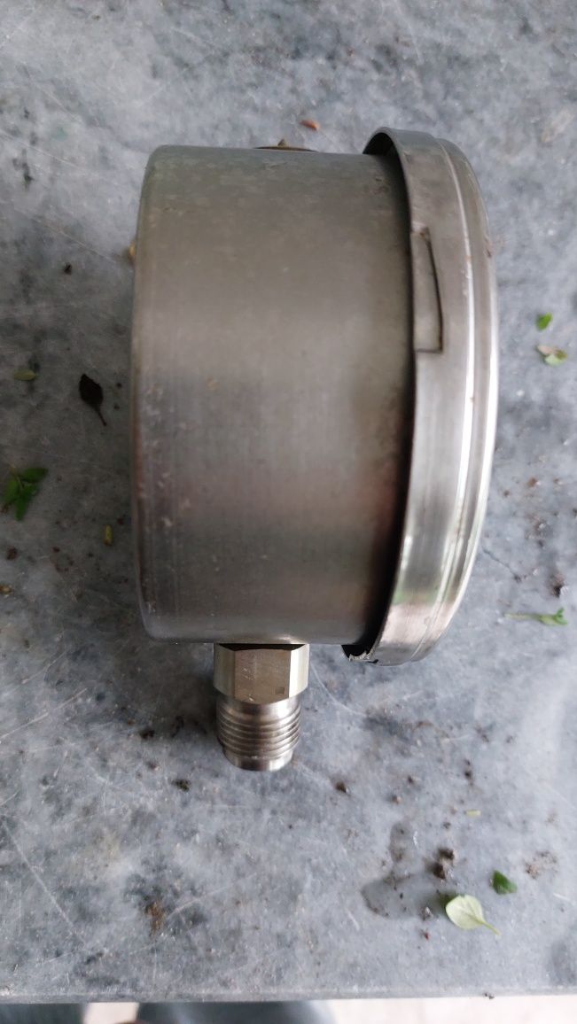 Manómetro em aço inox 0-10 Bar.
