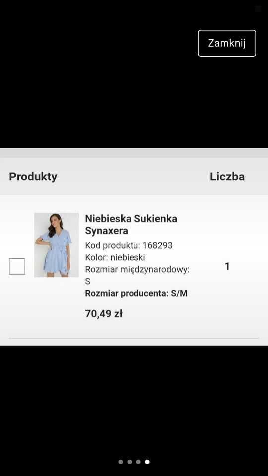 Niebieska sukienka rozmiar S, Born2Be