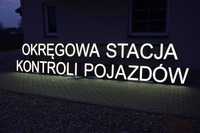 NEON Okręgowa Stacja Kontroli Pojazdów, Reklama LED OSKP, Litery 3D