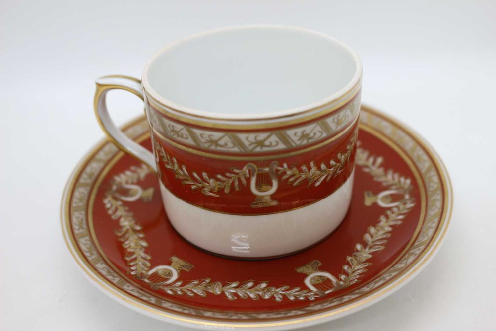 Chávena de Chá Coleção LIRAS Vista Alegre 1980 Pintada à Mão