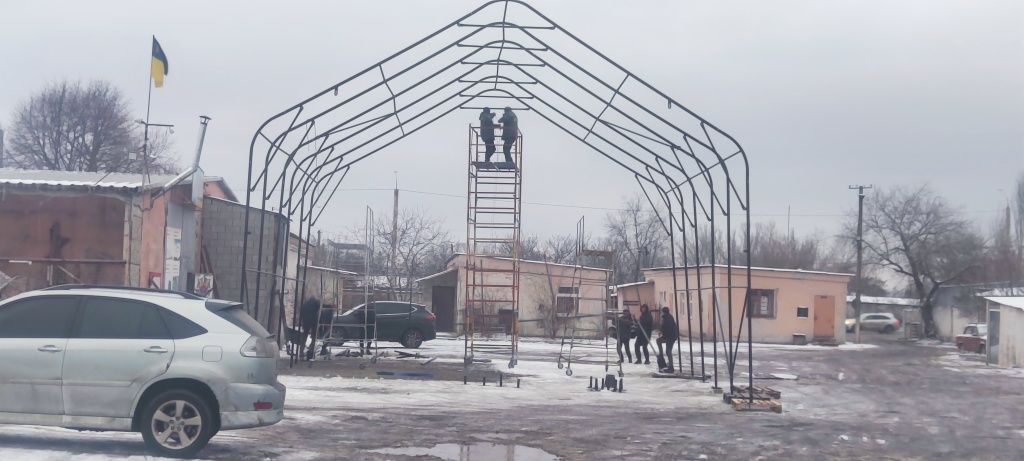 Ангар легкозбірний з ПВХ 16,6*9,4*7 (д*ш*в) метрів