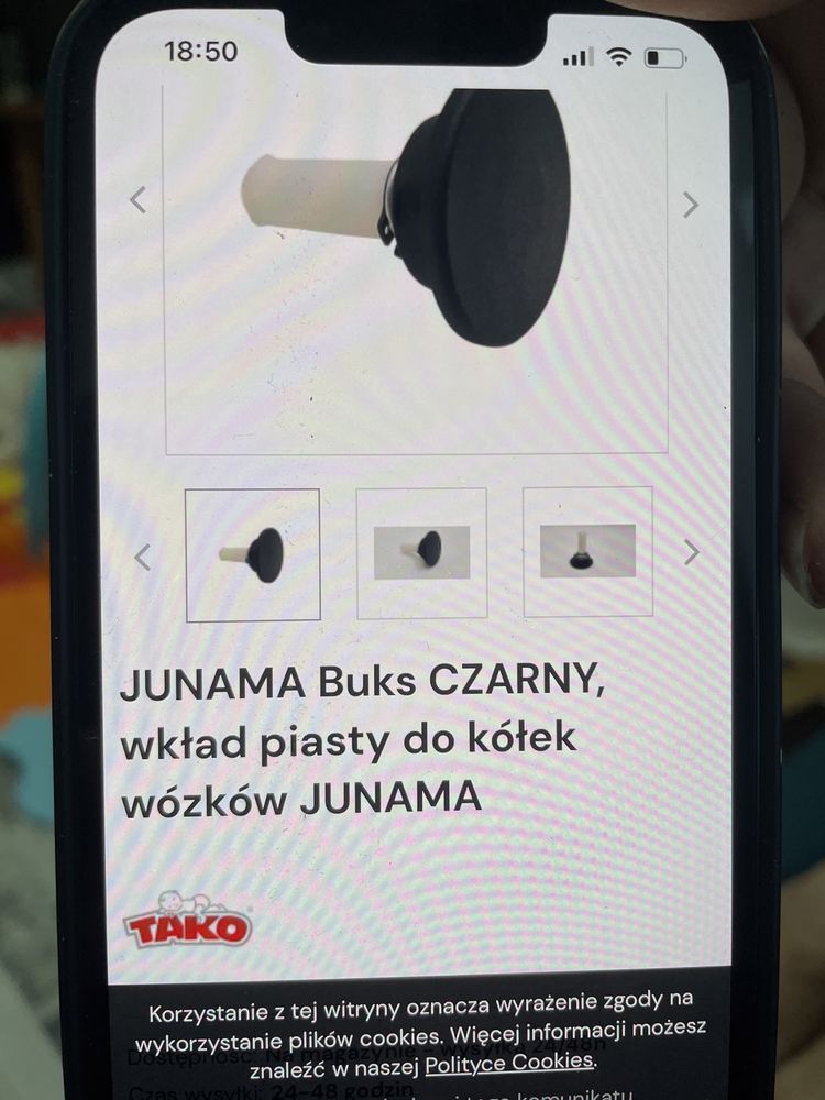 JUNAMA Buks Czarny wkład piasty do kołek wózków JUNAMA - TAKO