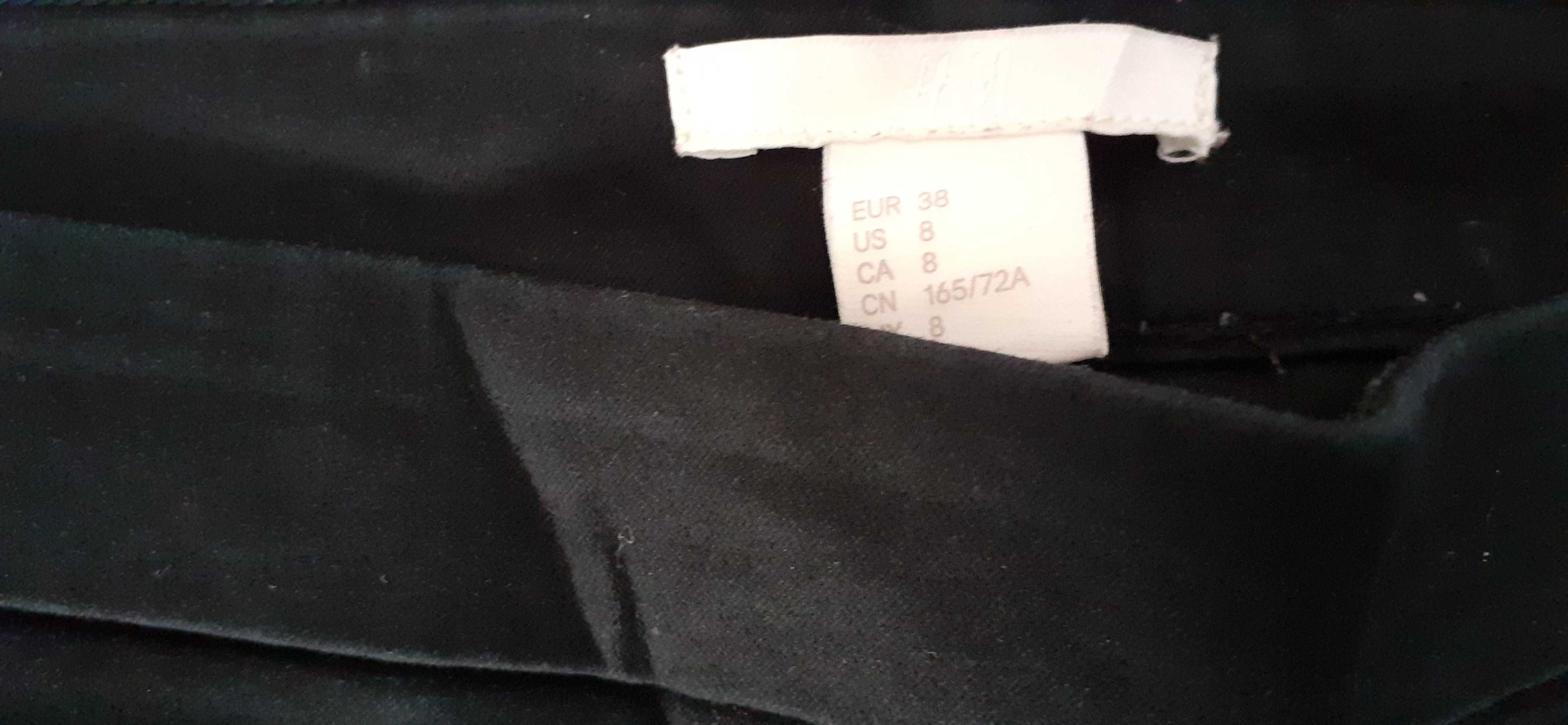 Czarne eleganckie spodnie H&M 38