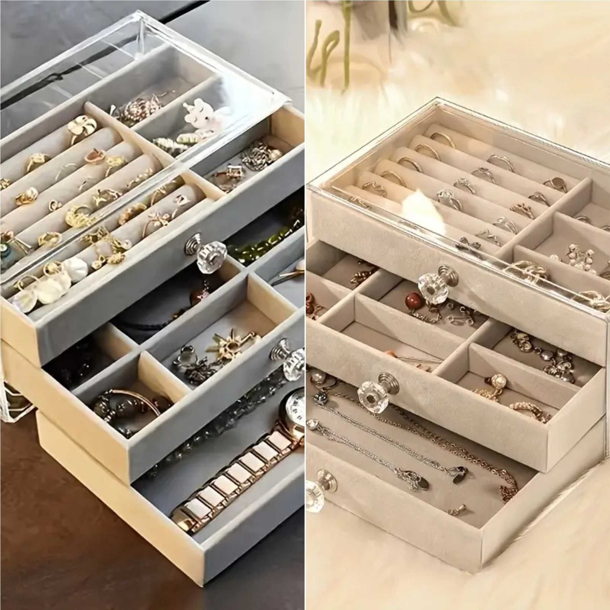 Caixas de jóias. Presentes de luxo. Três tamanhos e modelos. Novas.