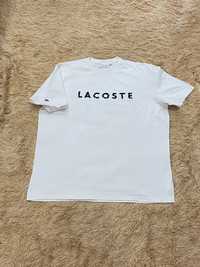 Белая футболка lacoste лакост big logo оригинал xxl 2xl