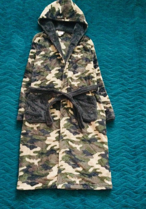 13-14 рок. Primark махровий , флісовий халат Minecraft і Мілітарі.