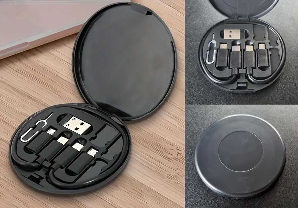 Multi zestaw z kablem USB-C + adapter USB-A + 2x Micro USB + Pin