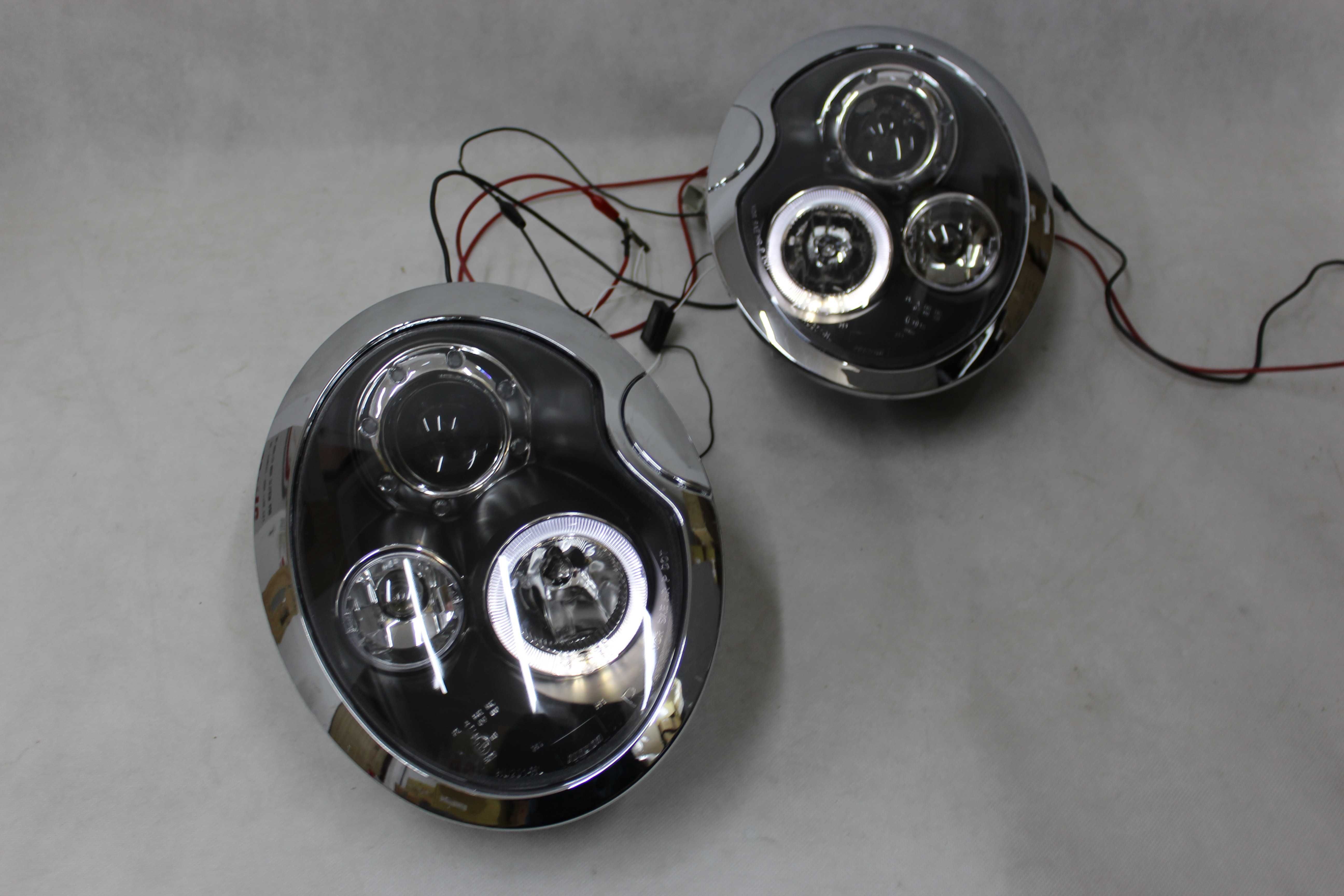 Lampy przednie przód MINI COOPER ONE 01-04 Tuning Black SMOKE LED RING