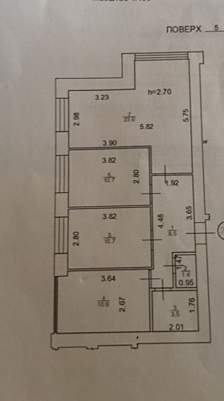 Продам 3к без ремонту біля парку ЖК Центральний