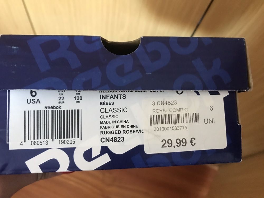 Sapatilhas reebok