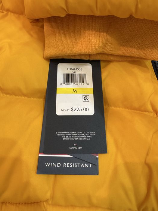Куртка мужская Tommy Hilfiger М желтая осень зима