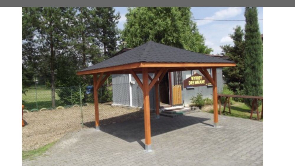 Drewutnia,wiata na rowery śmietniki