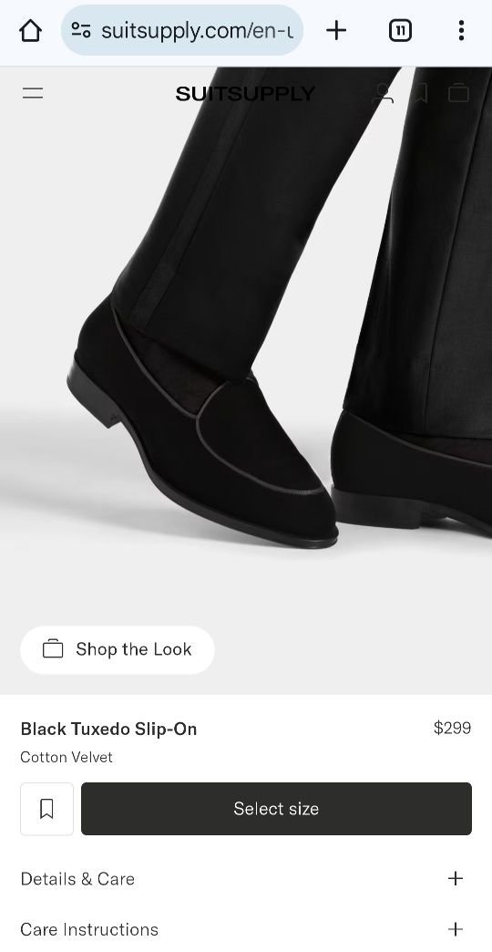 Лофери Suitsupply Black Tuxedo Slip-on