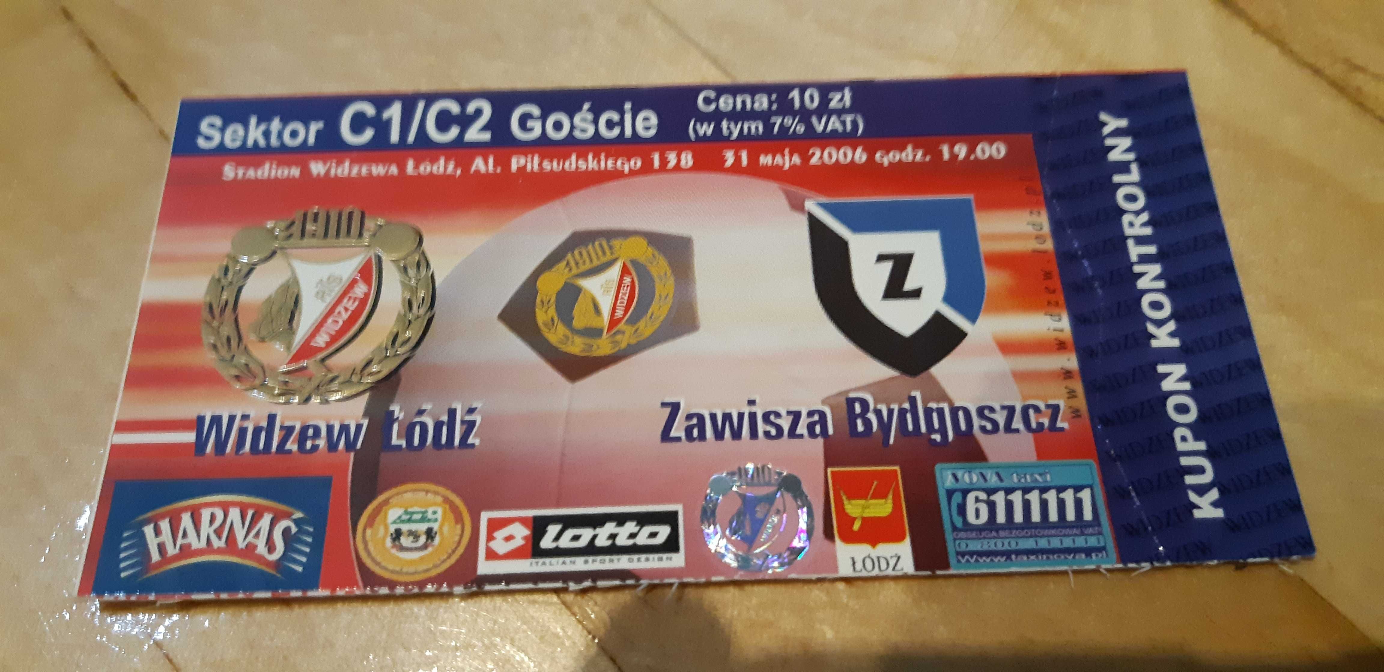bilet Widzew Łódź-Zawisza Bydgoszcz 31 maja 2006