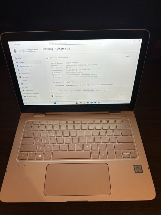Hp Spectre x360 com ecrã tátil impecável
