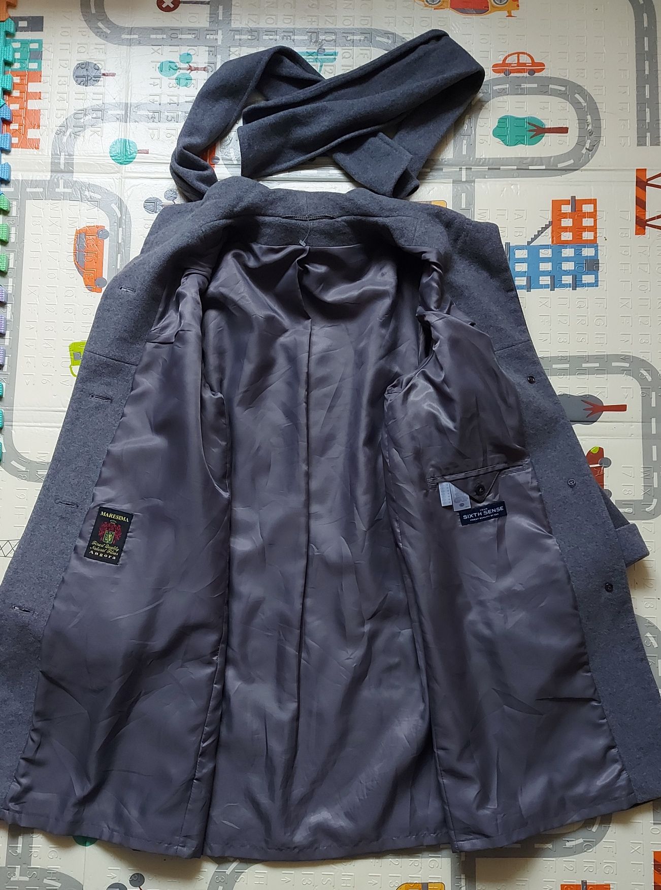 Пальто 6th Sense женское серое шерсть графит размер 50-52 XL кашемир
