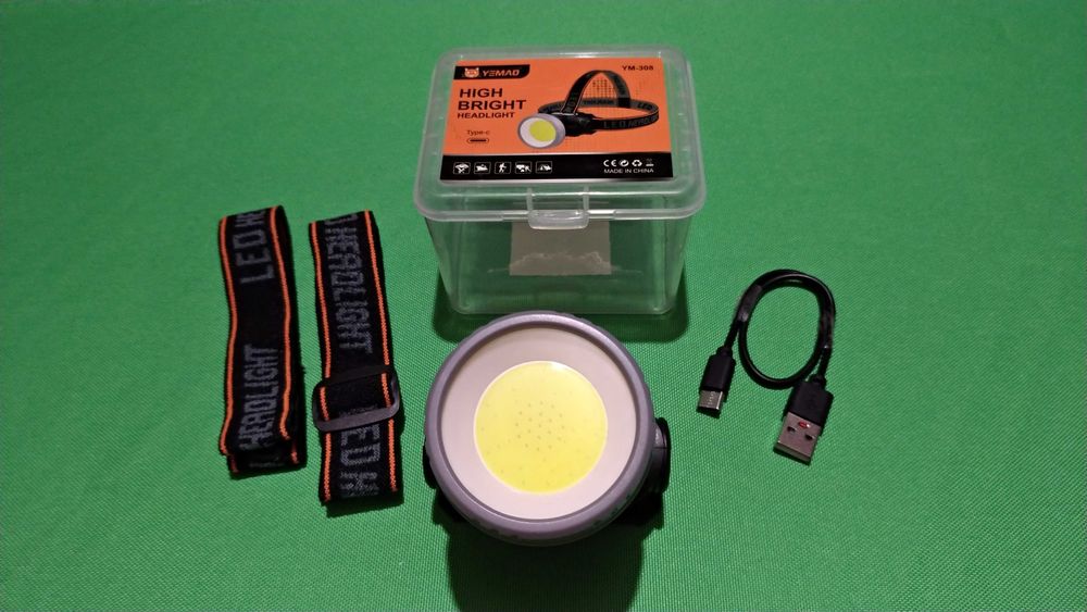 Фонарь налобный аккумуляторный фонарик на голову ліхтарик Yemao-circle